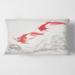Designart 'Vintage Gold Fishes' Nautical & Coastal Printed Throw Pillow