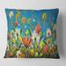 Designart 'Beautiful Field Flowers In Wild Nature' Traditional Printed Throw Pillow