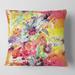 Designart 'Vibrant Wild Spring Leaves and Wildflowers' Modern Printed Throw Pillow
