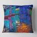 Designart 'Boats Resting On The Water During Warm Sunset I' Nautical & Coastal Printed Throw Pillow