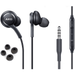 OEM InEar Earbuds Stereo Headphones for Vodafone Smart prime 6 Plus Cable - Designed by AKG - with Microphone and Volume Buttons (Black)