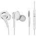 OEM InEar Earbuds Stereo Headphones for Micromax Canvas 6 Plus Cable - Designed by AKG - with Microphone and Volume Buttons (White)