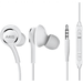 OEM InEar Earbuds Stereo Headphones for Motorola Moto G 5G Plus Plus Cable - Designed by AKG - with Microphone and Volume Buttons (White)