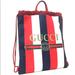 Gucci Bags | Gucci #473872 Web Stripe Print Backpack/Tote | Color: Blue/Red | Size: Os