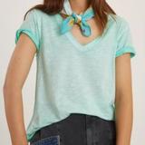 Anthropologie Tops | Anthropologie Maeve Arista Washed Vneckt Turquoise | Color: Blue/Green | Size: Xs