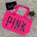 Pink Victoria's Secret Bags | Hp Pink Victoria’s Secret Palm Tote Pink & Black | Color: Pink | Size: Os