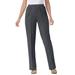 Plus Size Women's Elastic-Waist Soft Knit Pant by Woman Within in Dark Charcoal (Size 40 WP)