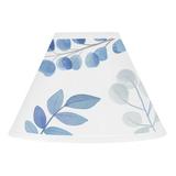 Botanical Blue Leaf 10 Brushed Microfiber Empire Lamp Shade by Sweet Jojo Designs