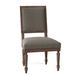 Fairfield Chair Lila Upholstered Side Chair Upholstered in Gray | 39 H x 23.25 W x 24.5 D in | Wayfair 8840-05_3162 63_Hazelnut