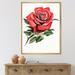 East Urban Home Vintage Rose Flower III - Print on Canvas Metal in Red | 32 H x 24 W x 1 D in | Wayfair 7371A1FF3586499AAD195A3BDBB29F17