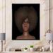 East Urban Home Portrait of African American Woman III - Graphic Art on Canvas Metal in Brown/Green | 32 H x 16 W x 1 D in | Wayfair