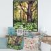 East Urban Home Large Tree in Autumn Forest - Painting on Canvas Canvas, Wood in Brown/Green | 20 H x 12 W x 1 D in | Wayfair