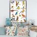 East Urban Home Vibrant Colored Birds Plancard - Print on Canvas Canvas, Wood in Brown/Green | 20 H x 12 W x 1.5 D in | Wayfair