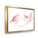 East Urban Home Spring Bird On Blooming Branch w/ Green Leaves - Print on Canvas Canvas, Wood in Pink | 12 H x 20 W x 1 D in | Wayfair