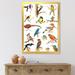 East Urban Home Vibrant Colored Birds Plancard - Print on Canvas Metal in Brown/Green | 32 H x 24 W x 1.5 D in | Wayfair