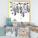 East Urban Home Hanging Bird Feathers - Print on Canvas Canvas, Wood in Gray/Green | 30 H x 30 W x 1.5 D in | Wayfair