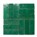 Moroccan Mosaic Zellige 2" x 6" Terra Cotta Brick Look Wall & Floor Tile Terracotta in Green | 6 H x 2 W x 0.75 D in | Wayfair MSC06-07