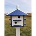 Arlmont & Co. Sipan Amish Made 24 in x 14 in x 14 in Purple Martin Birdhouse Plastic in Blue | 24 H x 14 W x 14 D in | Wayfair