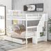 Red Barrel Studio® Full Over Full 2 Drawer Bunk Bed w/ Guard Rail & Storage by Red Barrel Studio in White | 65.6 H x 57.5 W x 93.5 D in | Wayfair