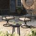 Lark Manor™ Alyah Outdoor Swivel Patio Chair w/ Cushions in Black/White | 35 H x 22 W x 25 D in | Wayfair 4EC7E64342784354943339A4A54EB94A