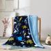 Zoomie Kids Fluffy Plush Soft Fleece Blanket Microfiber/Fleece/Microfiber/Fleece in Blue | 40 H x 30 W in | Wayfair