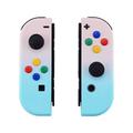 eXtremeRate NS Joycon Hülle & Tasten, DIY-Ersatz Gehäuse Case Grips Skin Shell & Knöpfe Buttons Umbau Kit für Nintendo Switch/Switch OLED Joycon Controller-Farbverlauf Pink Blau [KEIN Joy Con]