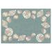 "Liora Manne Capri Seashell Border Indoor/Outdoor Rug Aqua 20""x30"" - Trans Ocean CAP12172304"