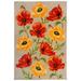 "Liora Manne Ravella Icelandic Poppies Indoor/Outdoor Rug Neutral 5'x7'6"" - Trans Ocean RVL57227212"