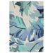 "Liora Manne Capri Palm Leaf Indoor/Outdoor Rug Blue 24""x36"" - Trans Ocean CAP23166803"