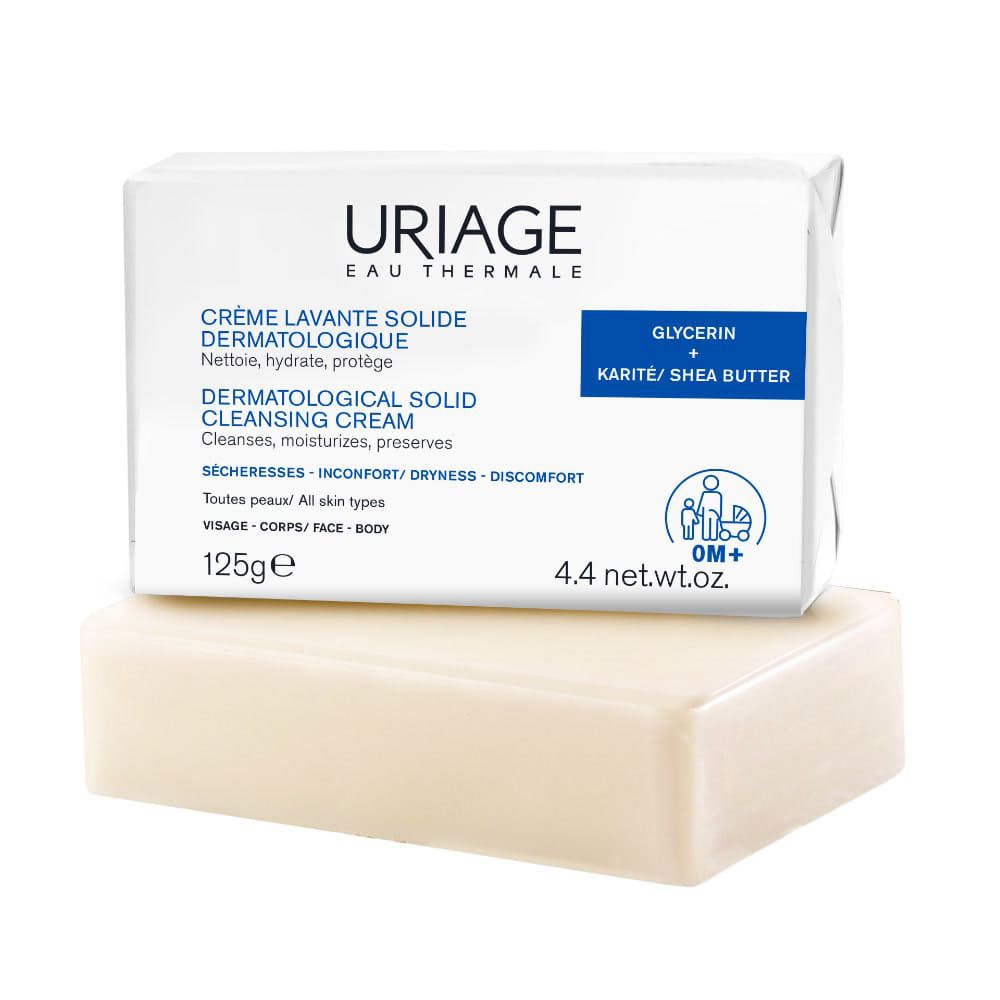 URIAGE DERM-PHY Crema Doccia Lavante Dermatologica, sapone solido, pel