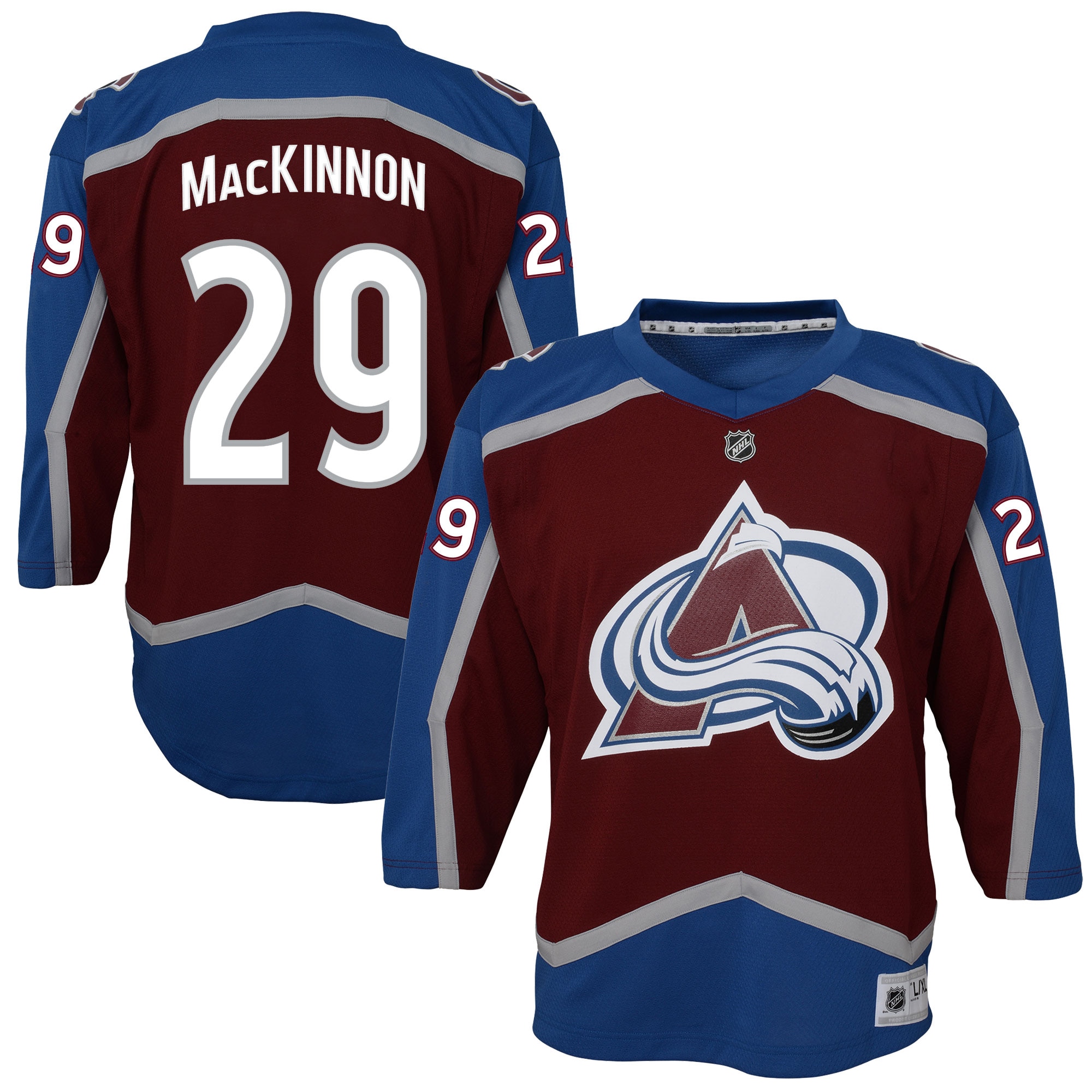 Colorado Avalanche Replica Home Jersey - Nathan MacKinnon - Youth Image