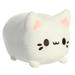 Aurora - Small White Tasty Peach - 7 Custard Meowchi - Enchanting Stuffed Animal