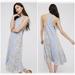 Free People Dresses | Free People Back To You Floral Cutout Midi Dress | Color: Blue/Cream | Size: Xs