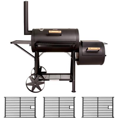 Yuma Massiver Smoker bbq grillwagen Holzkohle Grill 90 kg 3,5mm Set Roste - Taino