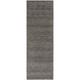 Tapis de couloir en laine gris 80x250