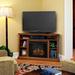 Churchill 51" Oak Corner TV Stand Electric Fireplace by Real Flame