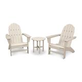 POLYWOOD Vineyard 3-piece Outdoor Adirondack Chair and Table Set