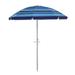 7FT Striped Beach Umbrella Sun Shade with Tilt Mechanism, Carry Bag
