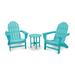 POLYWOOD Vineyard 3-piece Outdoor Adirondack Chair and Table Set