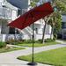 Davee Furniture 6.5 Ft Red Market/Patio Umbrella with Base Included