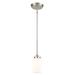 Elk Home Dawson Satin Nickel With Opal White Glass 1 Light Pendant