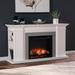SEI Furniture Repetto Transitional White Wood Electric Fireplace