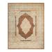 Overton Hand Knotted Wool Vintage Inspired Traditional Mogul Brown Area Rug - 8' 0" x 10' 4"