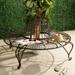 SAFAVIEH Outdoor Ally Victorian Iron Round Tree Bench - 60" W x 60" D x 34" H