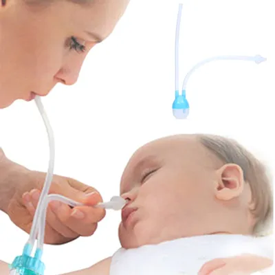 Aspirateur nasal en silicone pour bébé soins pour bébé lavage infantile prévention du reflux