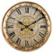 Gilded Round Gear Clock - Yosemite Home Décor 5140040