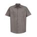 Red Kap SP24 Short Sleeve Industrial Work Shirt in Grey size XLR | Cotton/Polyester Blend SP20, SL20, SB22, CS20