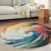 Nourison Celestial Abstract Modern Multicolored Colorful Wave Area Rug