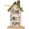"Home Sweet Home" Wooden Farmhouse on Base - Ht - 13.75 in. W - 2.50 in. L- 8.50 in.