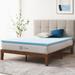 Priage by ZINUS 2 Inch Green Tea Cooling Gel Memory Foam Mattress Topper - Blue